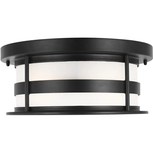 Wilburn Two Light Outdoor Flush Mount by Visual Comfort & Co.. Made from aluminum in a unique style.