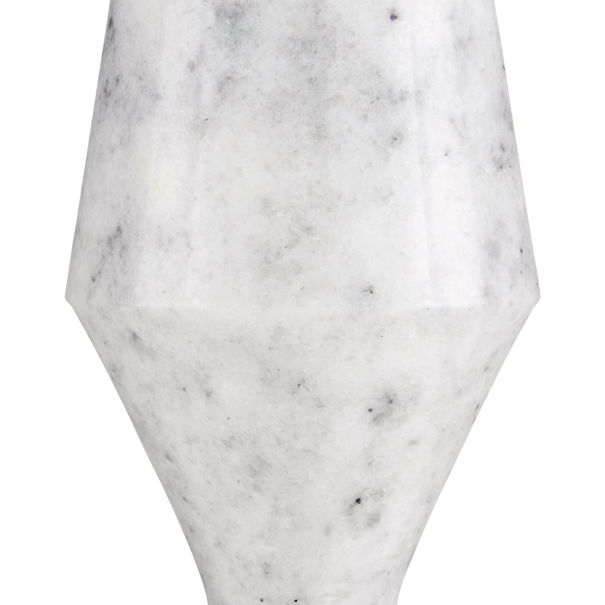 Quince Marble Accent Table by Currey and Company in white. Made from marble in a modern style.