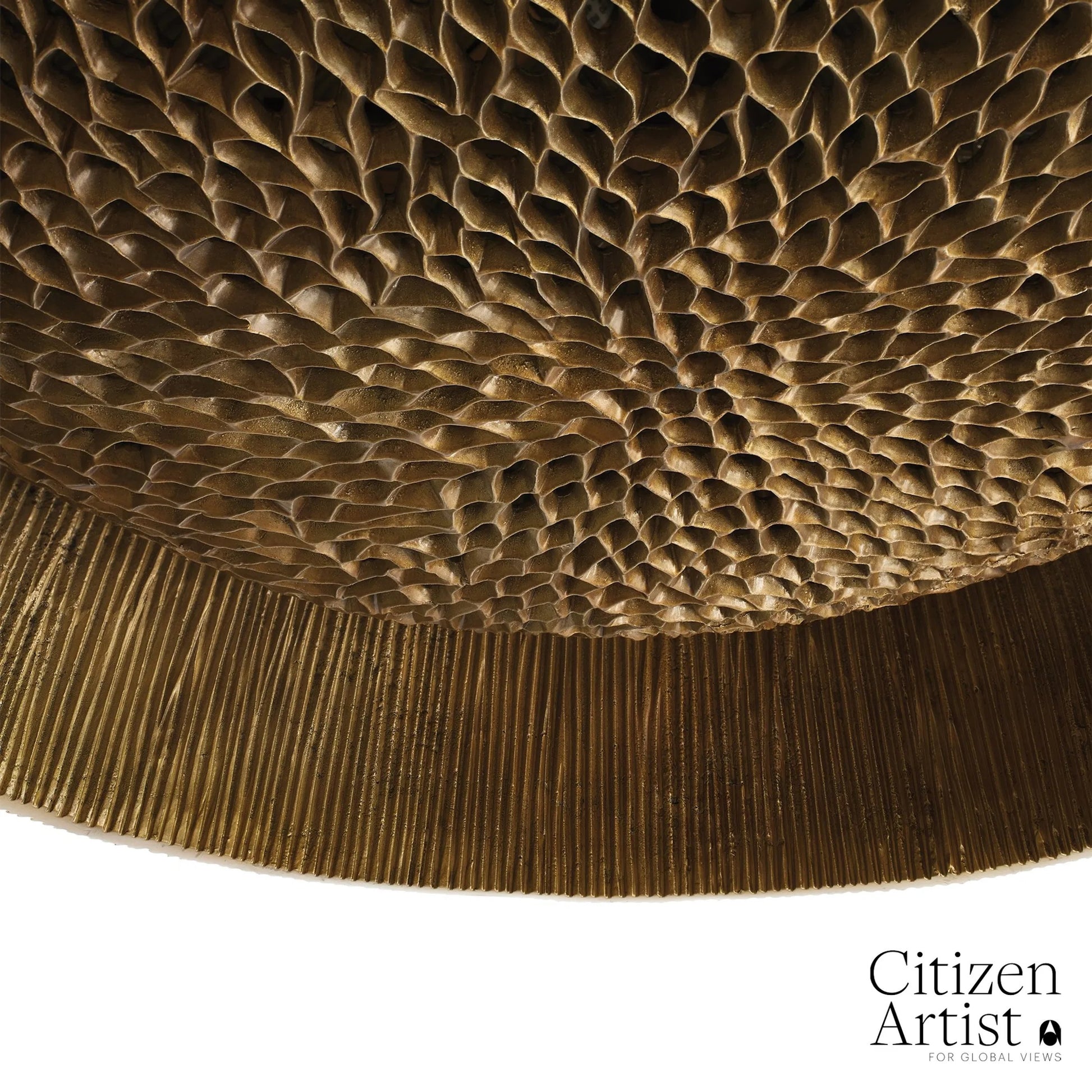 Ege Chandelier by Global Views in red and bronze. Made from unique in a modern style.