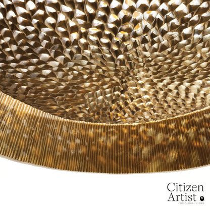 Ege Chandelier by Global Views in red and bronze. Made from unique in a modern style.