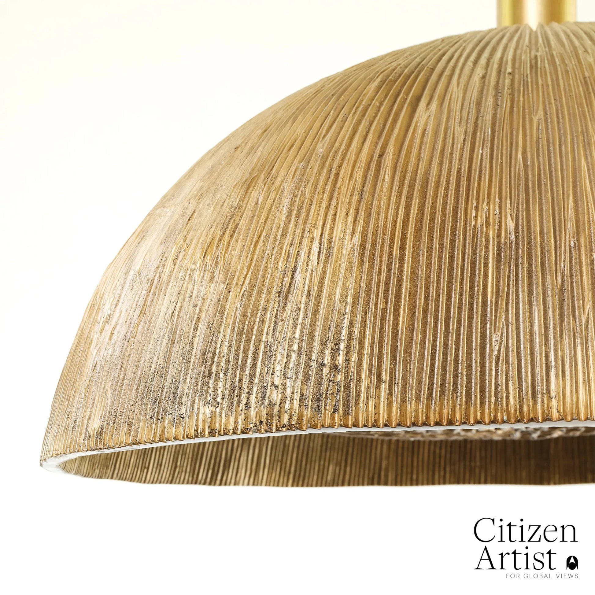 Ege Chandelier by Global Views in red and bronze. Made from unique in a modern style.