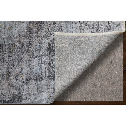 Sarrant Transitional Rug - 3963F by Feizy in gray, silver, ivory. Made from viscose, polyester in a unique style.