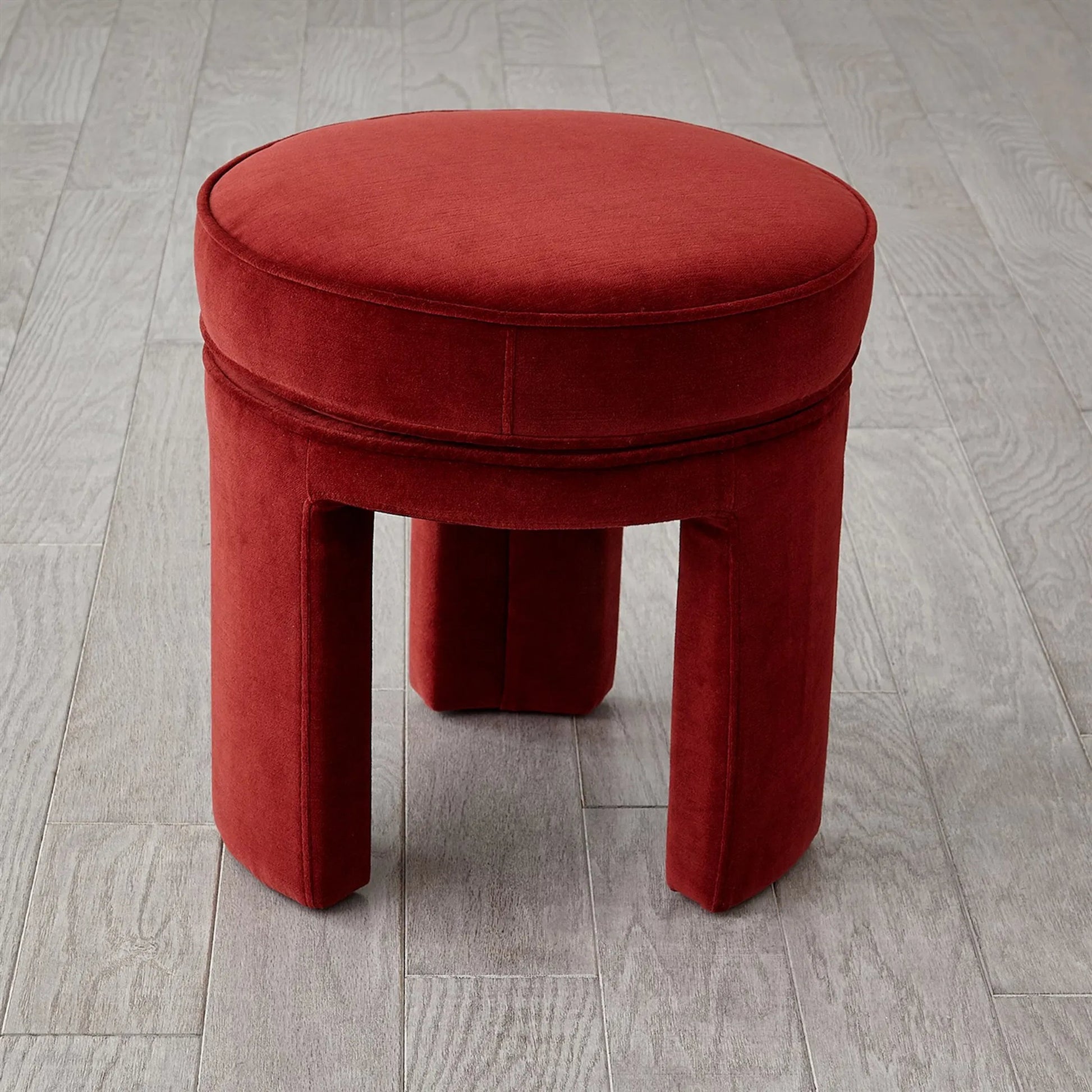 Papu Red Stool by Global Views in red. Made from unique in a eclectic & global style.
