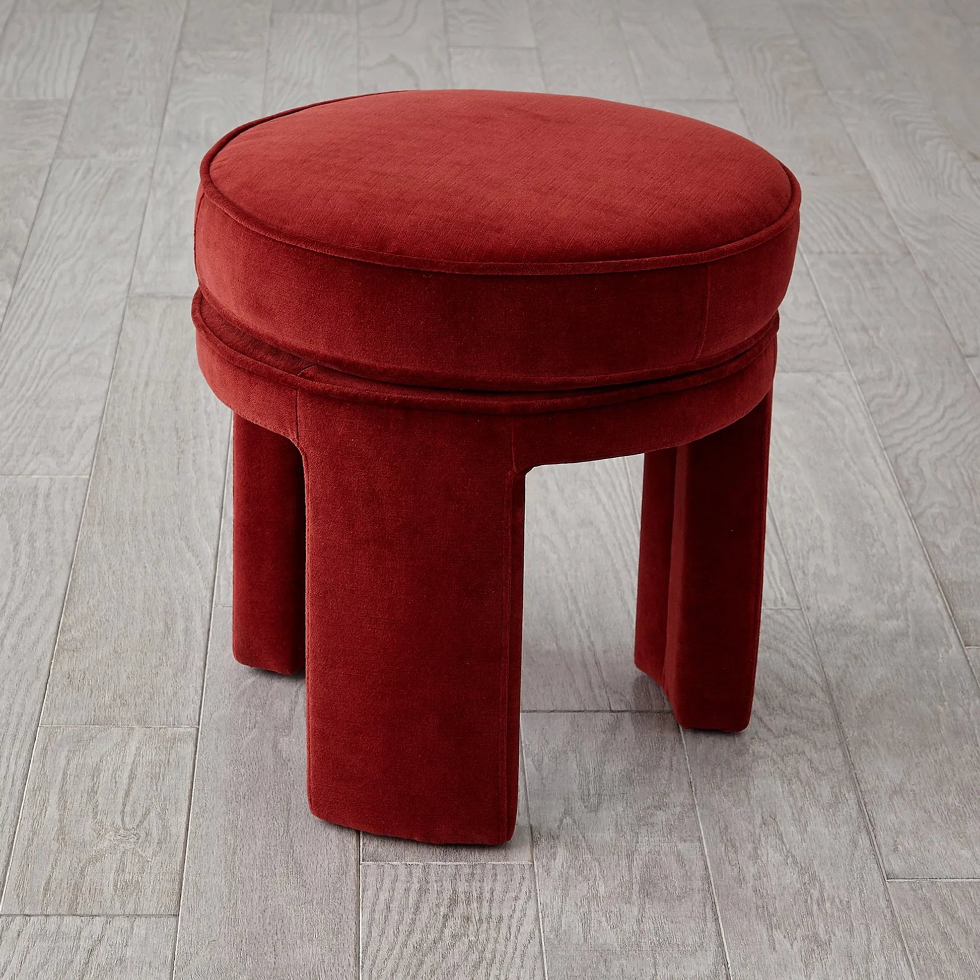 Papu Red Stool by Global Views in red. Made from unique in a eclectic & global style.