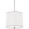 Polished Nickel / 15.00" x 11.75", White with Navy Blue Trim