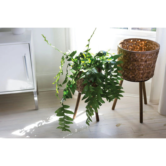 Bam Basket by Accent Decor in natural. Made from wood in a modern style.