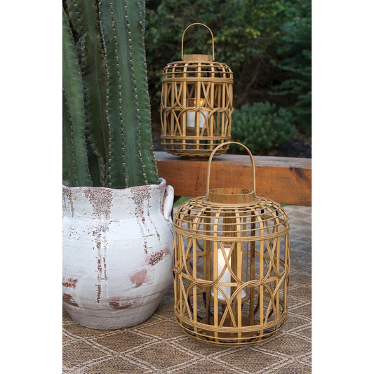 Canal Lantern by Accent Decor in natural. Made from wood in a cottage & farmhouse style.