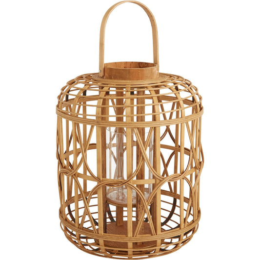 Canal Lantern by Accent Decor in natural. Made from wood in a cottage & farmhouse style.