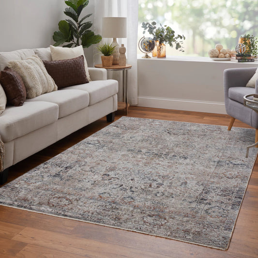 Caprio Transitional Rug - 3958F by Feizy in taupe, ivory, gray. Made from polyester, viscose in a unique style.