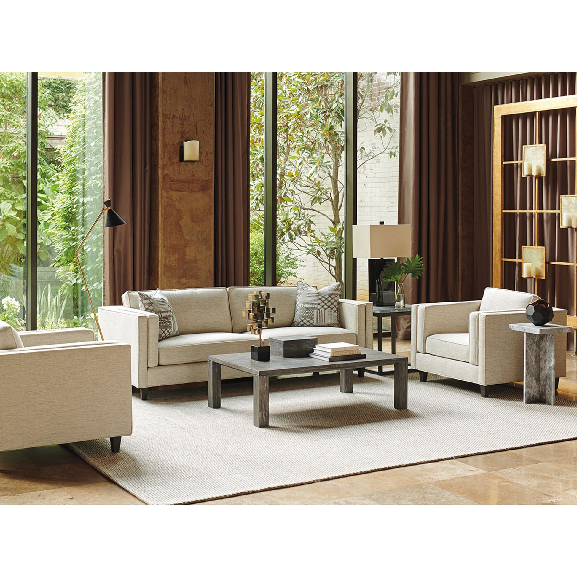 Impulse Rectangular Cocktail Table by Lexington in gray oak. Made from unique in a modern style.
