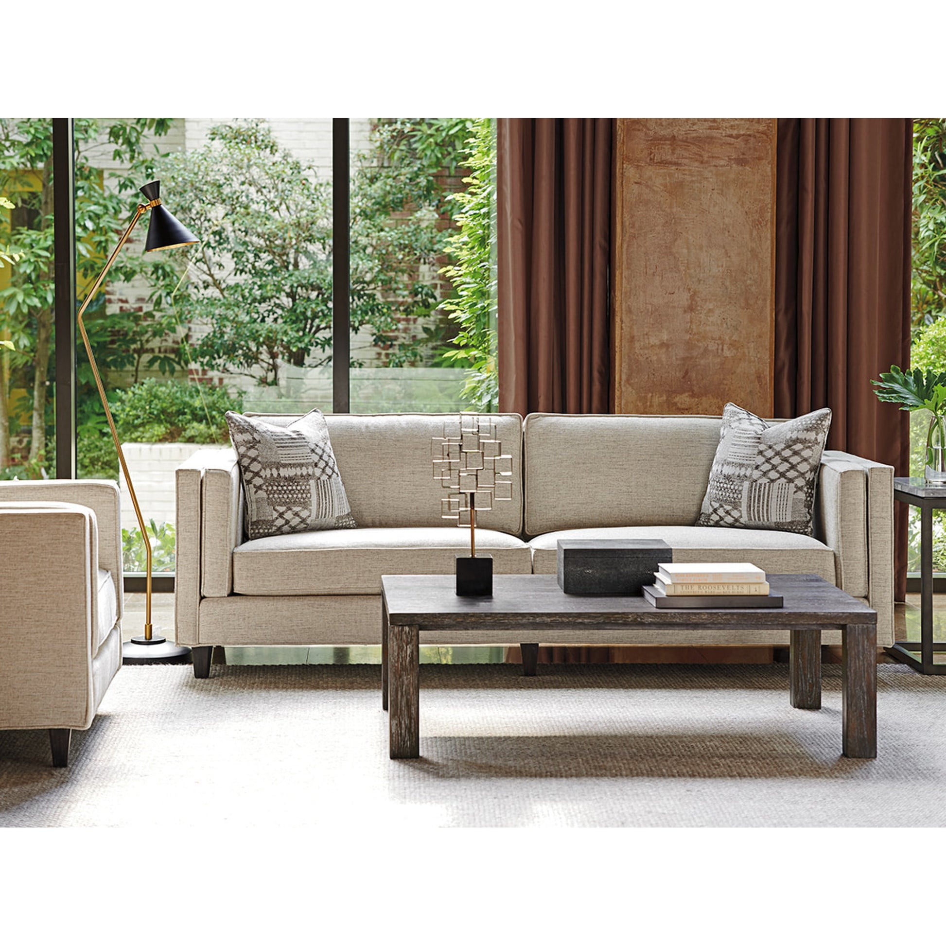 Impulse Rectangular Cocktail Table by Lexington in gray oak. Made from unique in a modern style.