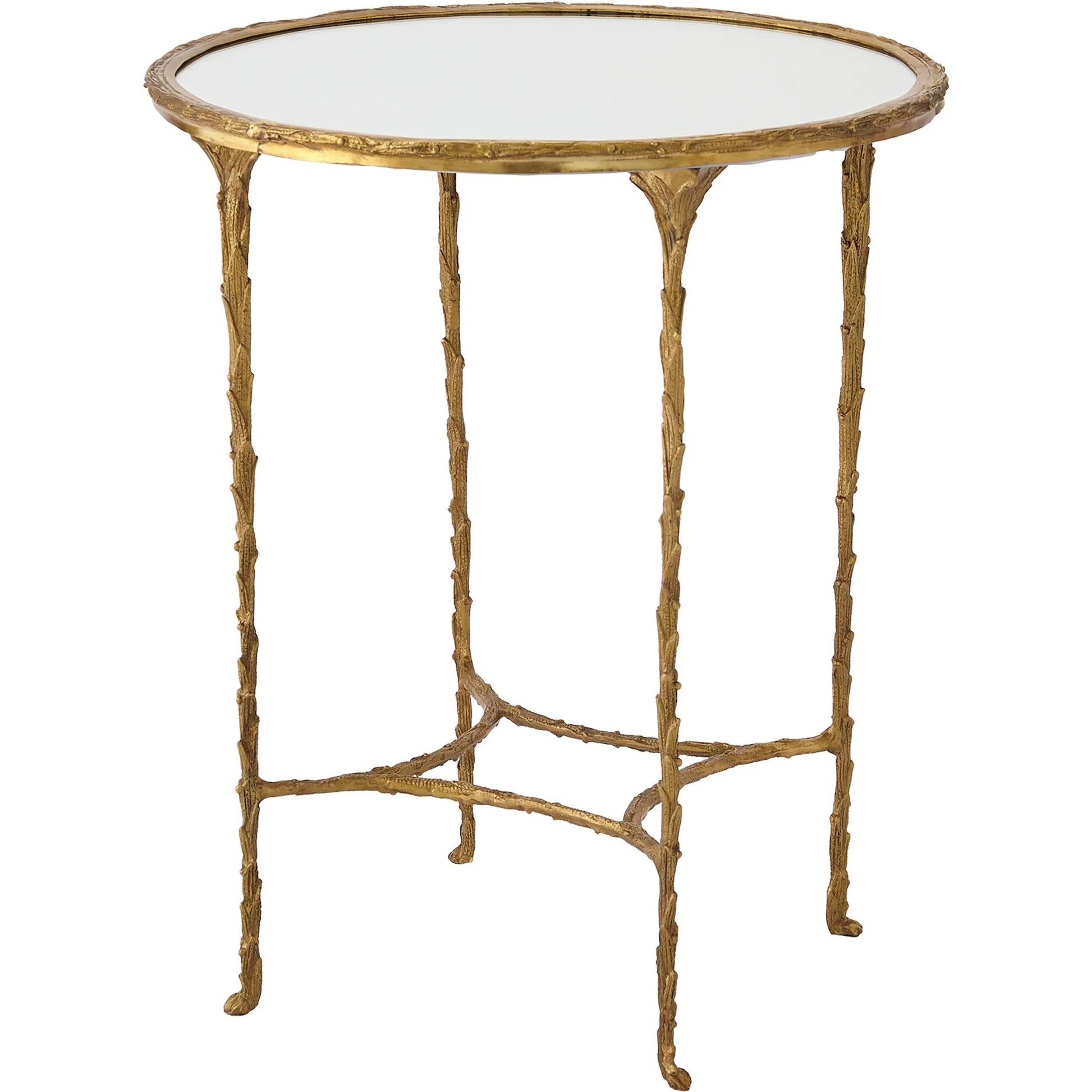 Organic Side Table by Global Views. Made from mdf, mirror in a transitional style.