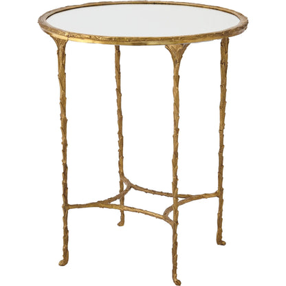 Organic Side Table by Global Views. Made from mdf, mirror in a transitional style.