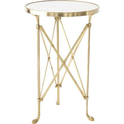 Directoire Table by Global Views in brass. Made from unique in a transitional style.