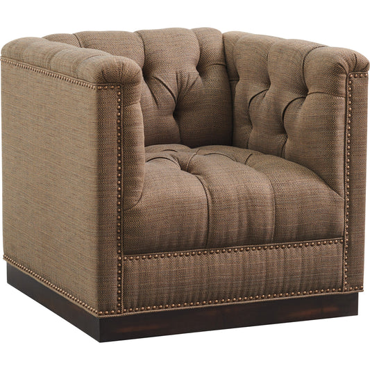 Fremont Swivel Chair by Lexington in dark mocha. Made from unique in a traditional style.