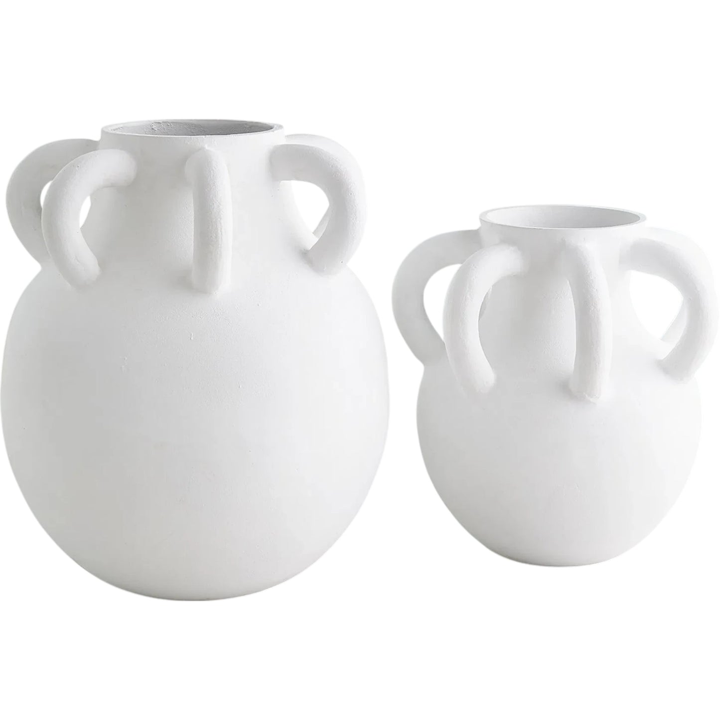 000 SI-2323055 | Additional Silo | Amphora Loop Vase by Global Views in white. Made from unique in a modern style.