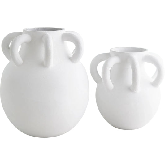 Amphora Loop Vase by Global Views in white. Made from unique in a unique style.
