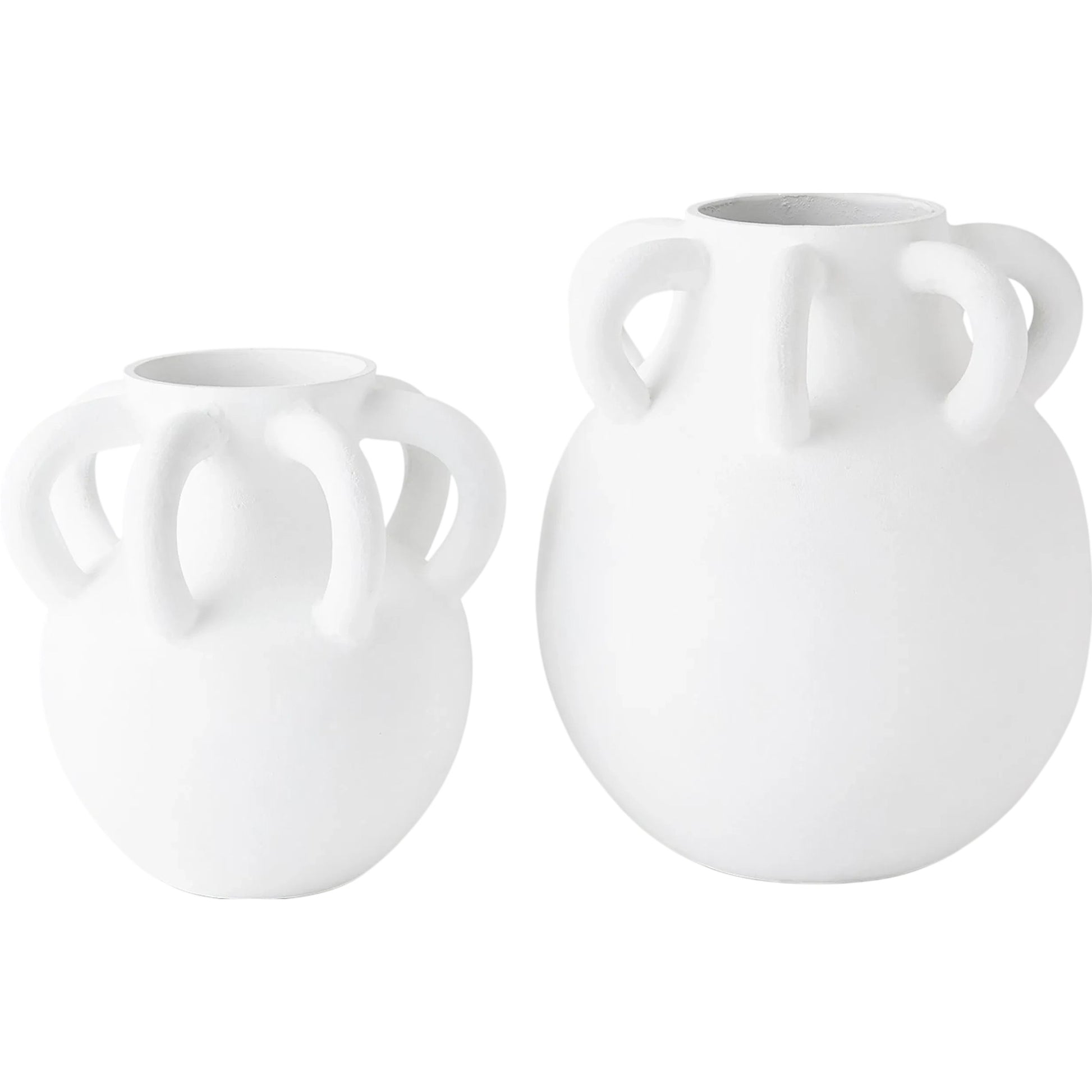 Amphora Loop Vase by Global Views in white. Made from unique in a modern style.