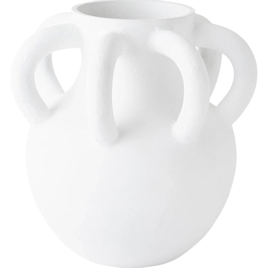 Amphora Loop Vase by Global Views in white. Made from unique in a modern style.