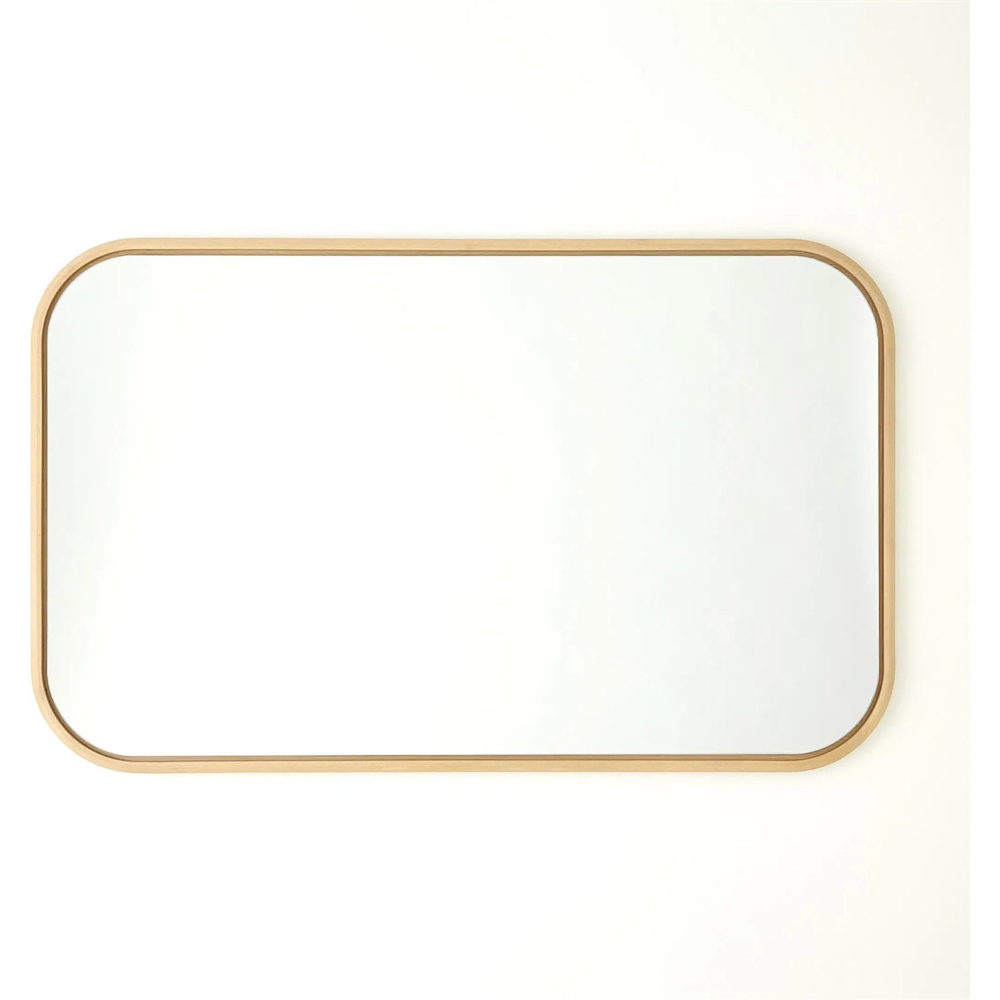 Narkissos Mirror by Global Views in white, red and oak. Made from unique in a transitional style.