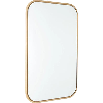 Narkissos Mirror by Global Views in white, red and oak. Made from unique in a transitional style.