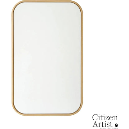 Narkissos Mirror by Global Views in white, red and oak. Made from unique in a transitional style.