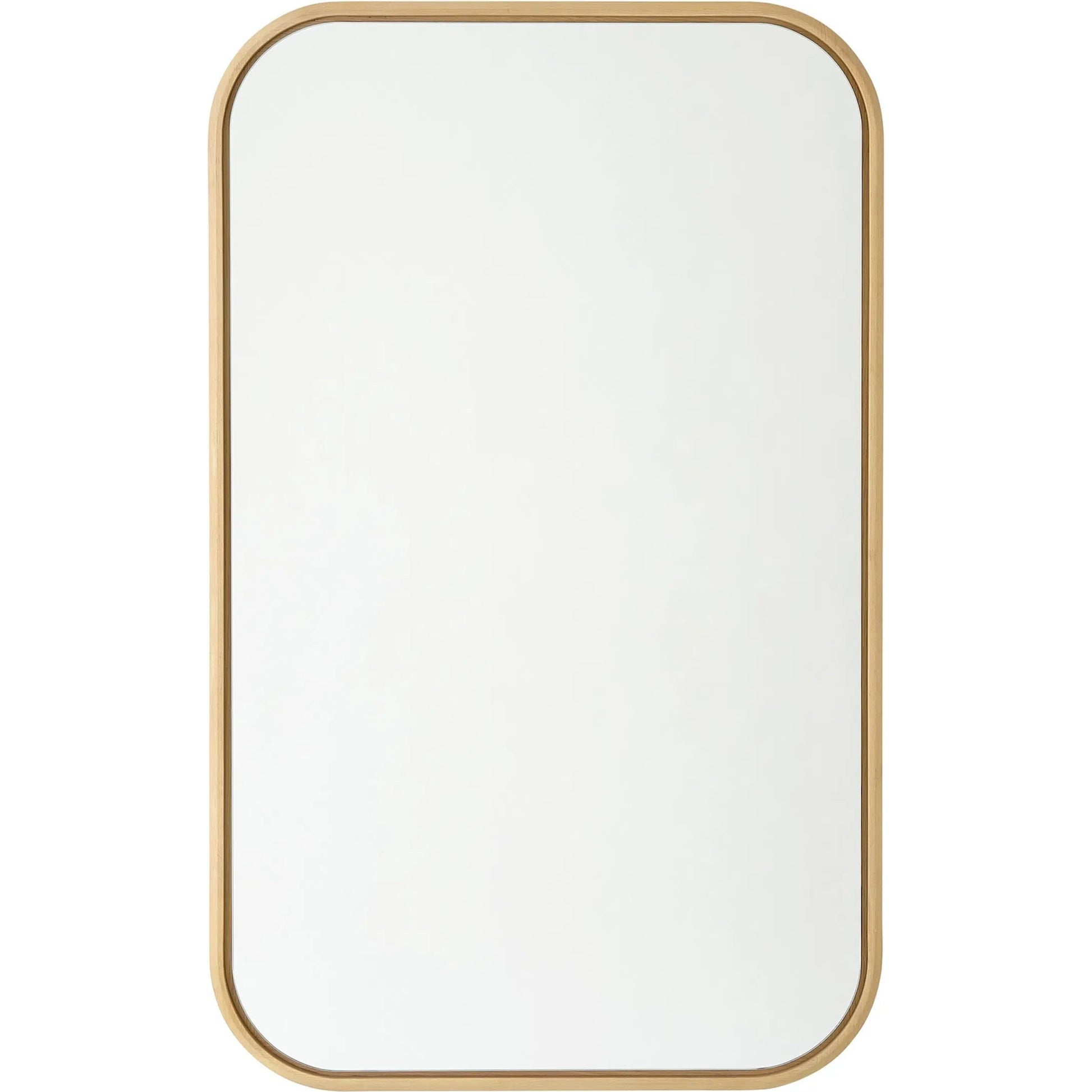 Narkissos Mirror by Global Views in white, red and oak. Made from unique in a transitional style.