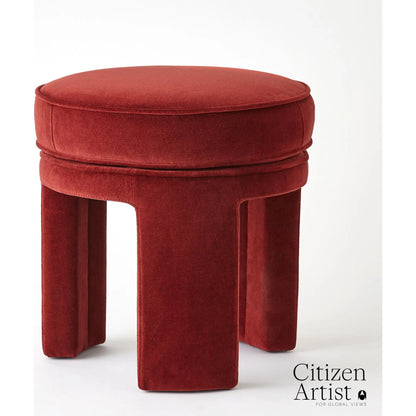 Papu Red Stool by Global Views in red. Made from unique in a eclectic & global style.