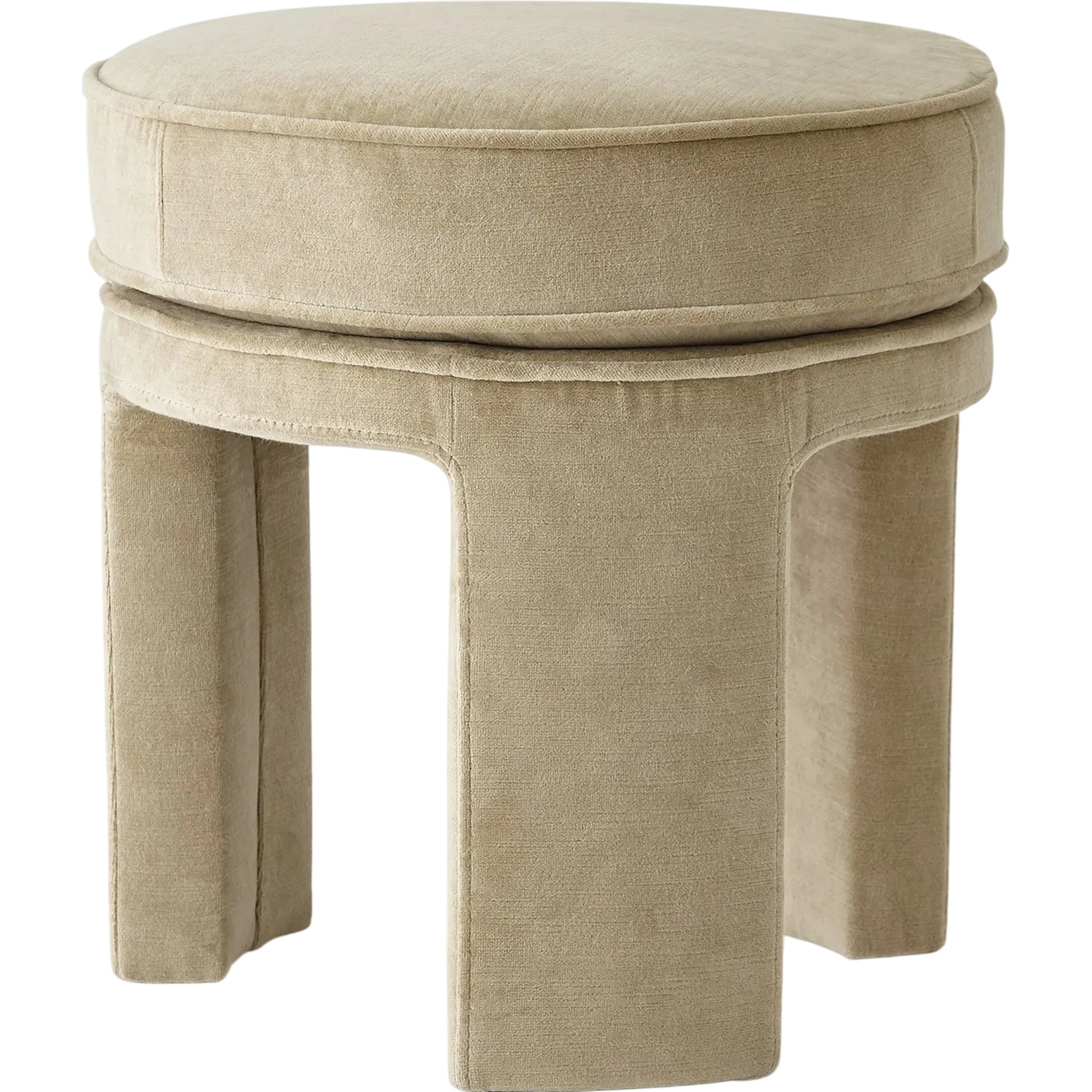 Papu Beige Stool by Global Views in beige. Made from unique in a transitional style.