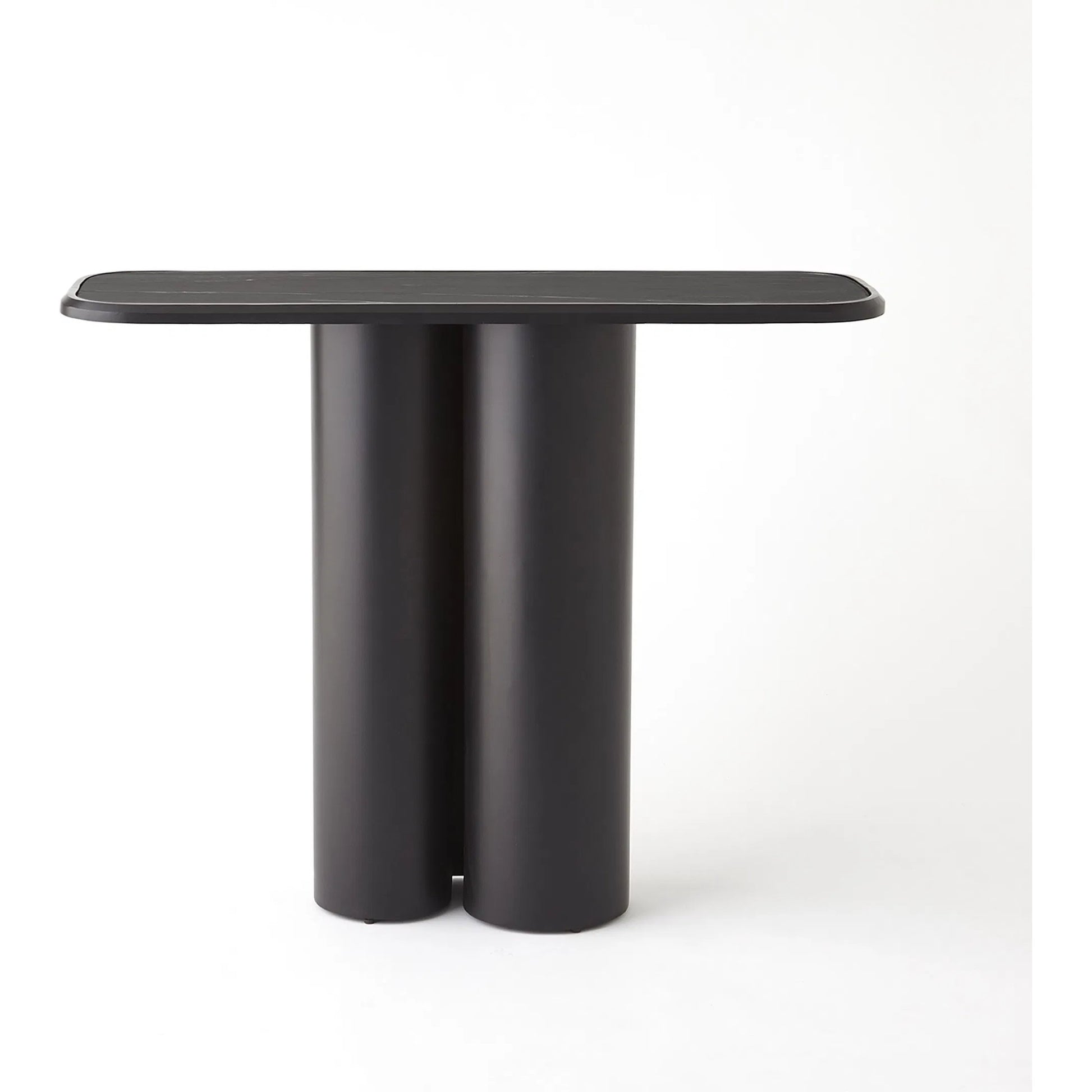 Kyrtos Console by Global Views in black, red and marble. Made from unique in a modern style.