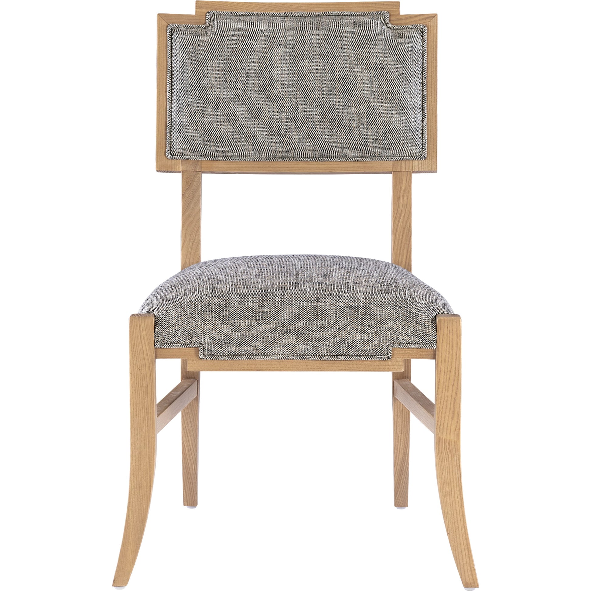 Melanie Side Chair by Currey and Company in blonde ash wood, brass. Made from ash wood in a transitional style.