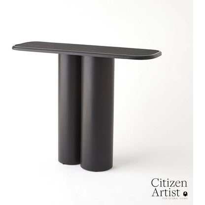 Kyrtos Console by Global Views in black, red and marble. Made from unique in a modern style.