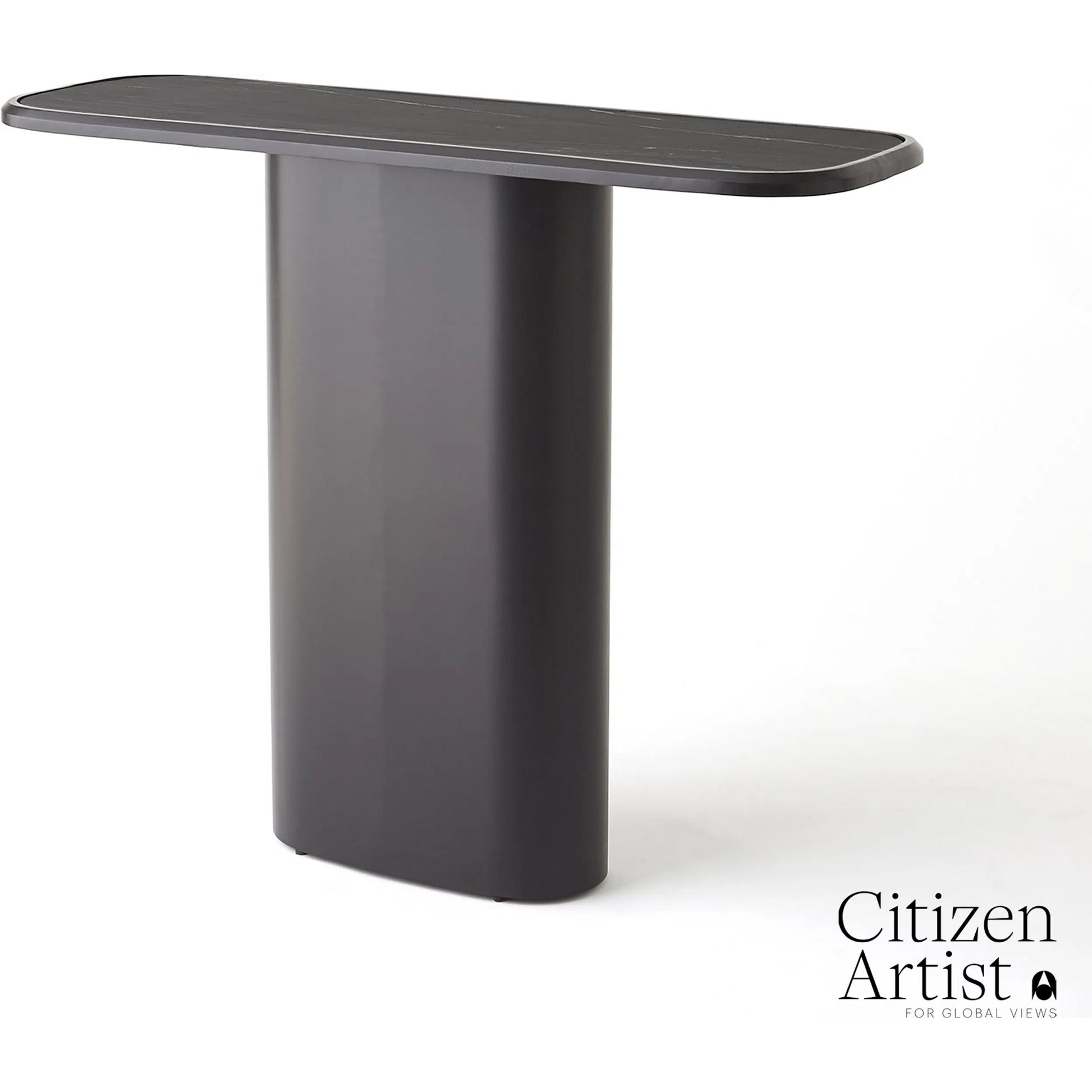 Kyrtos Console by Global Views in black, red and marble. Made from unique in a modern style.