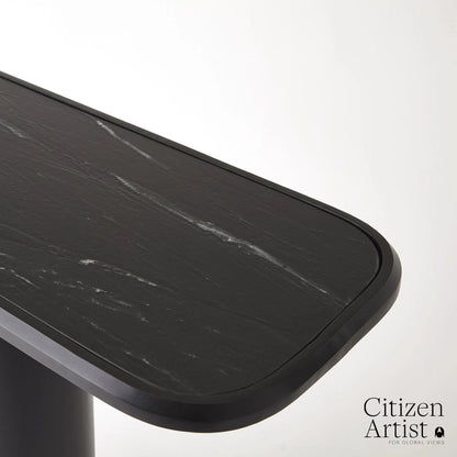 Kyrtos Console by Global Views in black, red and marble. Made from unique in a modern style.