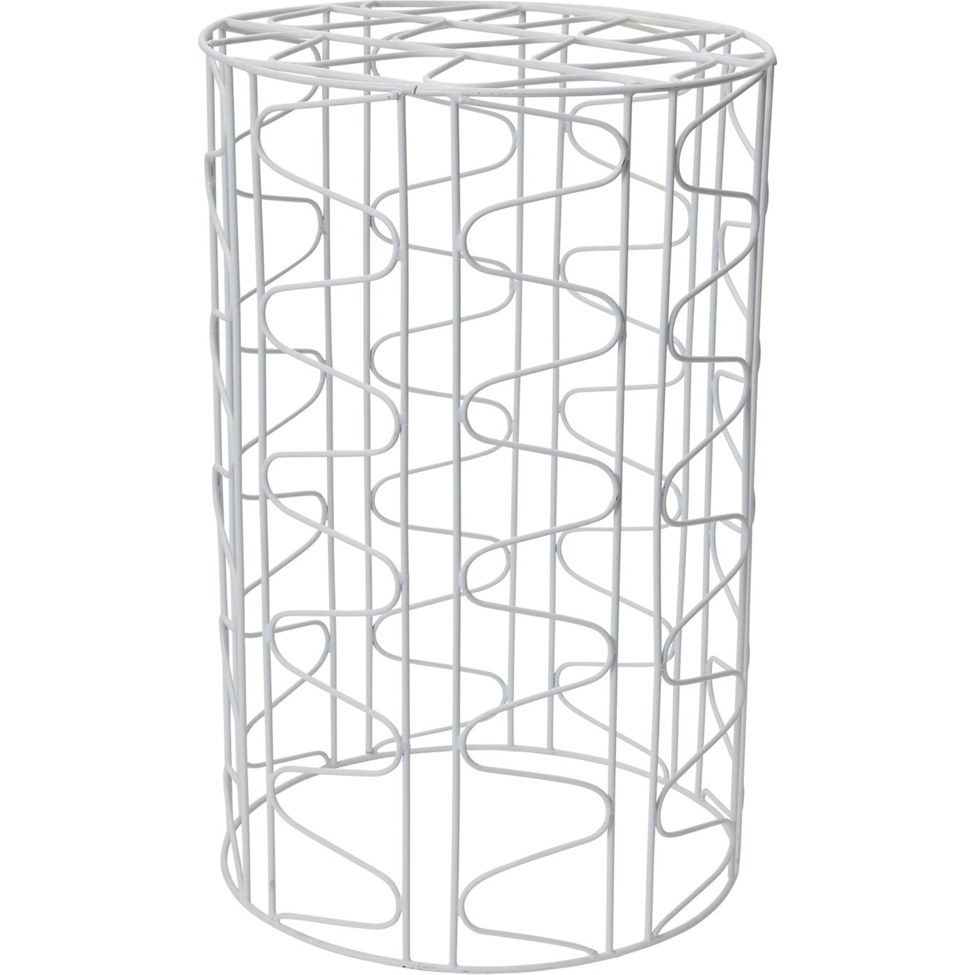 Harding Round Stand by Accent Decor in white. Made from metal in a modern style.