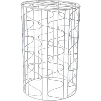 Harding Round Stand by Accent Decor in white. Made from metal in a modern style.