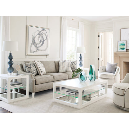 Glenwood Cocktail Table by Lexington in white. Made from unique in a transitional style.