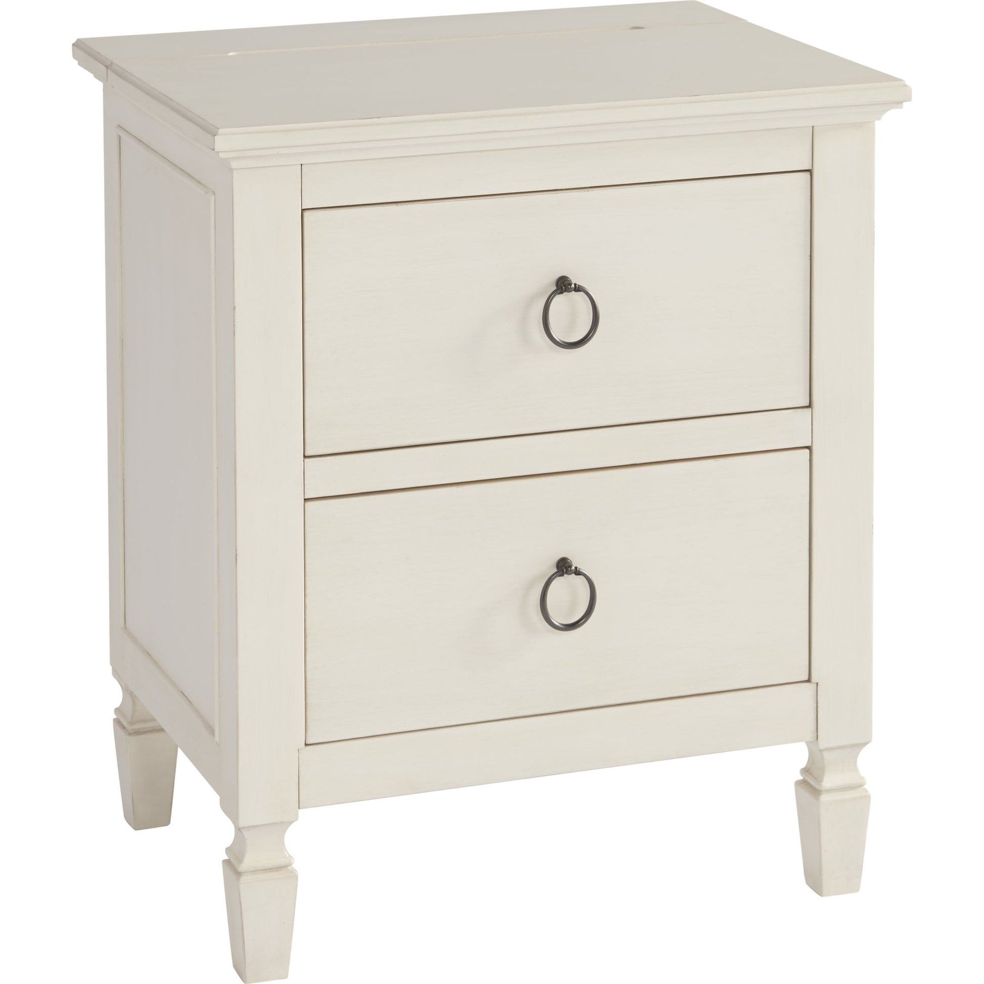 Summer Hill Nightstand by Universal Furniture in antique bronze and cotton. Made from unique in a traditional style.