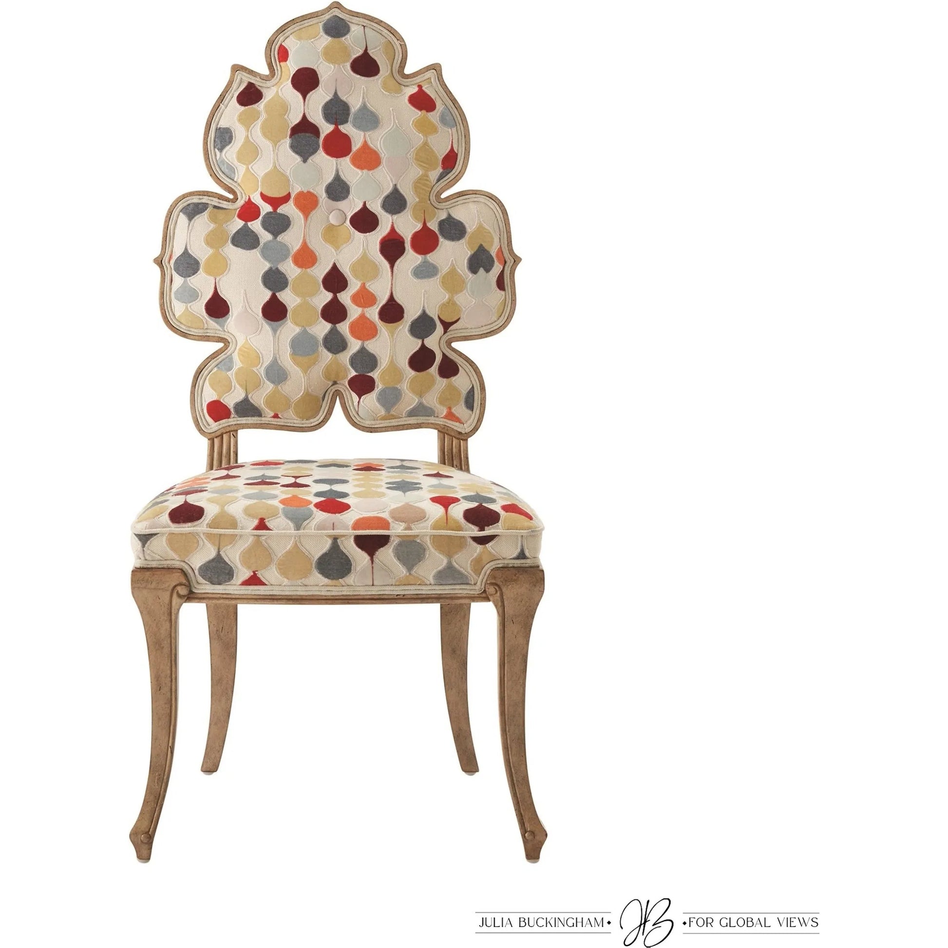 Wiggle Dining Chair by Global Views. Made from rubberwood in a cottage & farmhouse style.