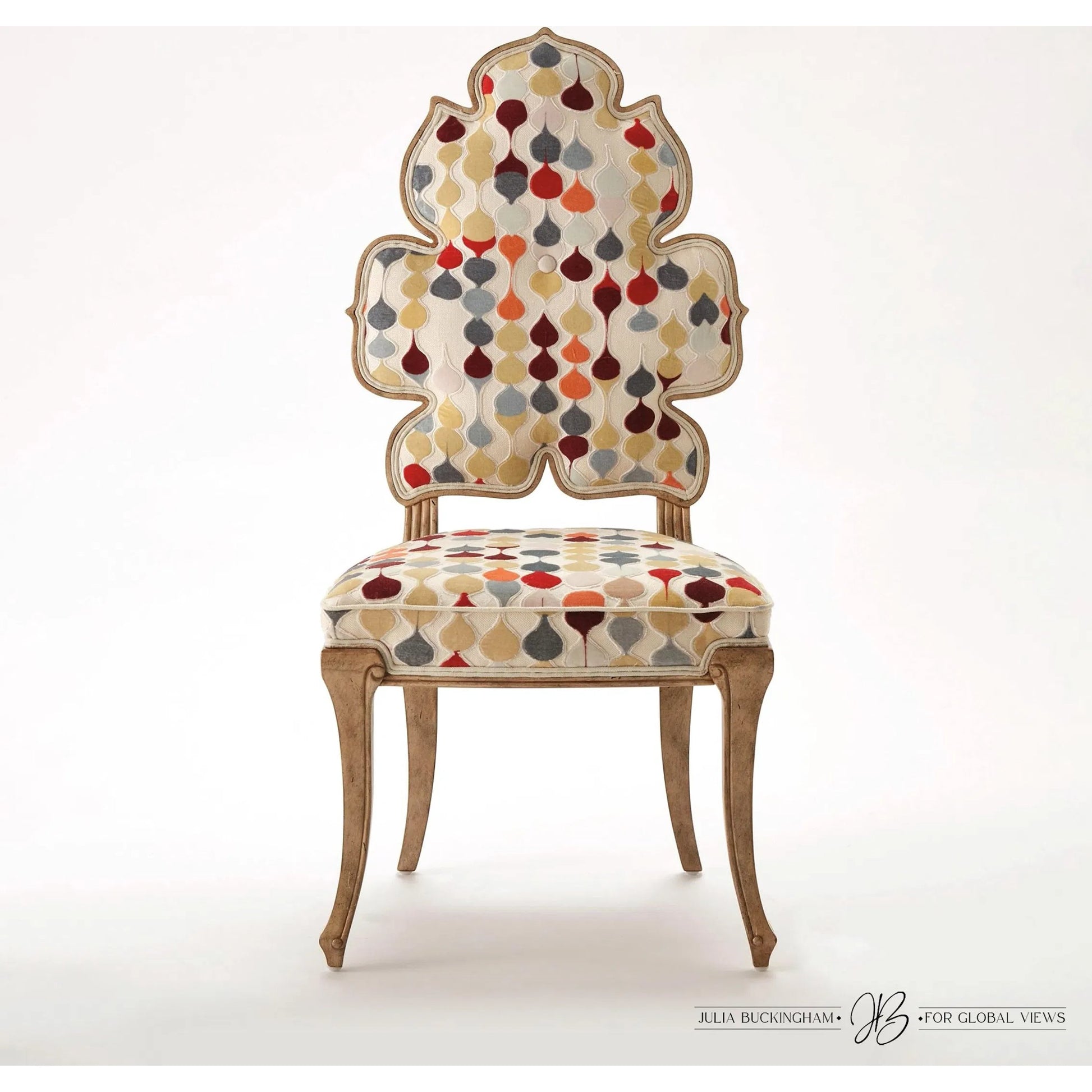 Wiggle Dining Chair by Global Views. Made from rubberwood in a cottage & farmhouse style.