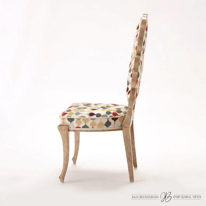 Wiggle Dining Chair by Global Views. Made from rubberwood in a cottage & farmhouse style.