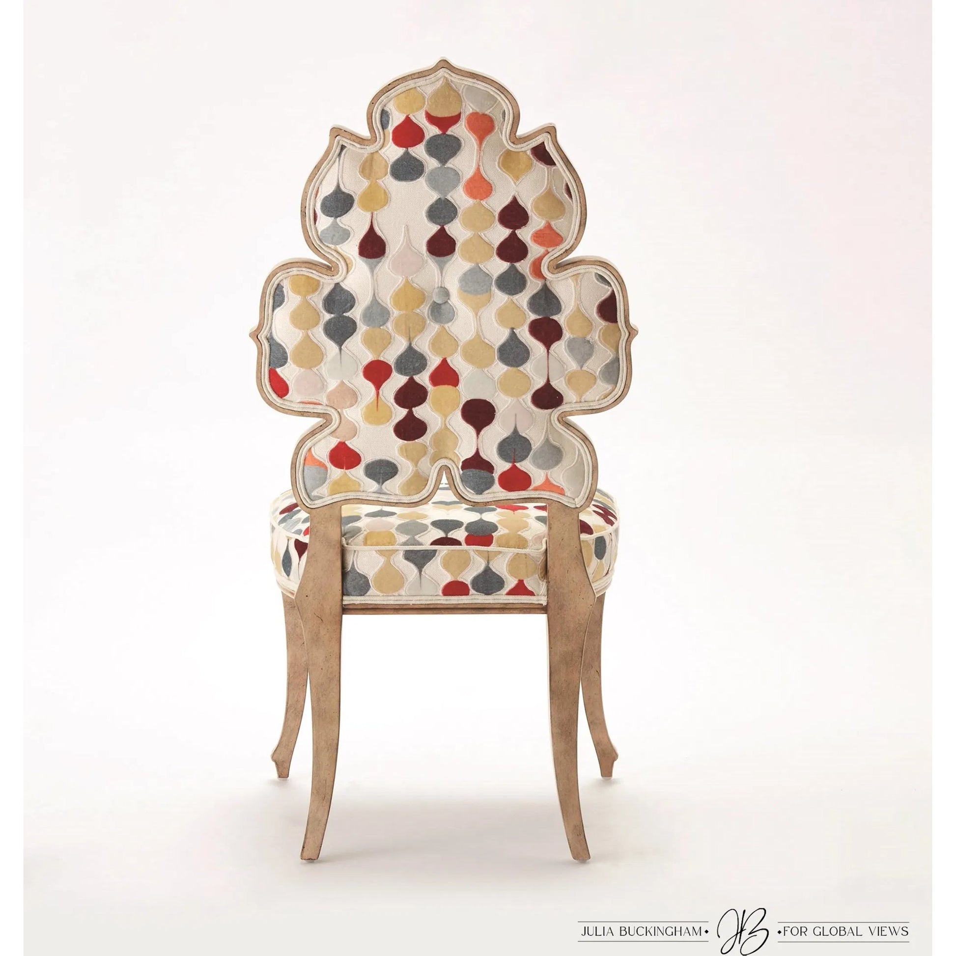 Wiggle Dining Chair by Global Views. Made from rubberwood in a cottage & farmhouse style.