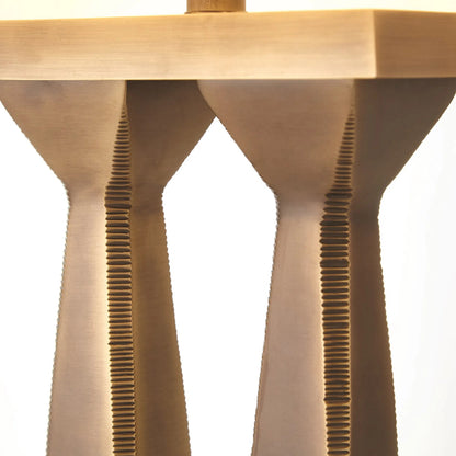 Capitol Table Lamp by Global Views. Made from brass, white marble in a traditional style.