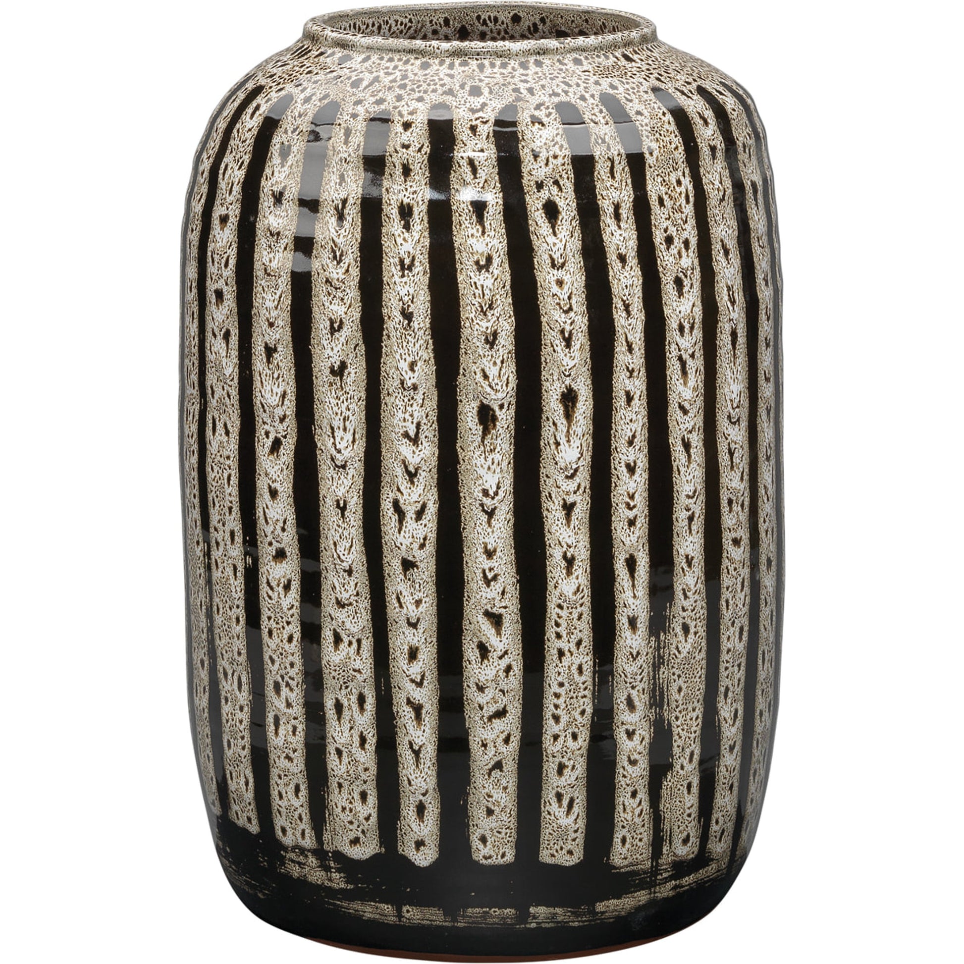 Barnaby Vase by Jamie Young in beige, black. Made from ceramic in a eclectic & global style.