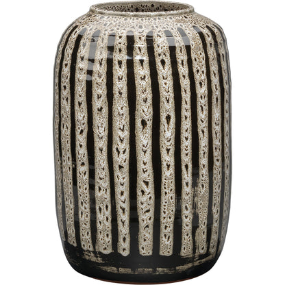 Barnaby Vase by Jamie Young in beige, black. Made from ceramic in a eclectic & global style.