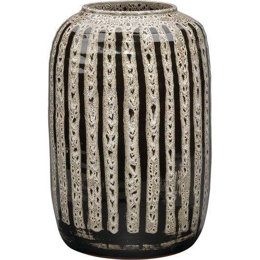 Barnaby Vase by Jamie Young in beige, black. Made from ceramic in a eclectic & global style.