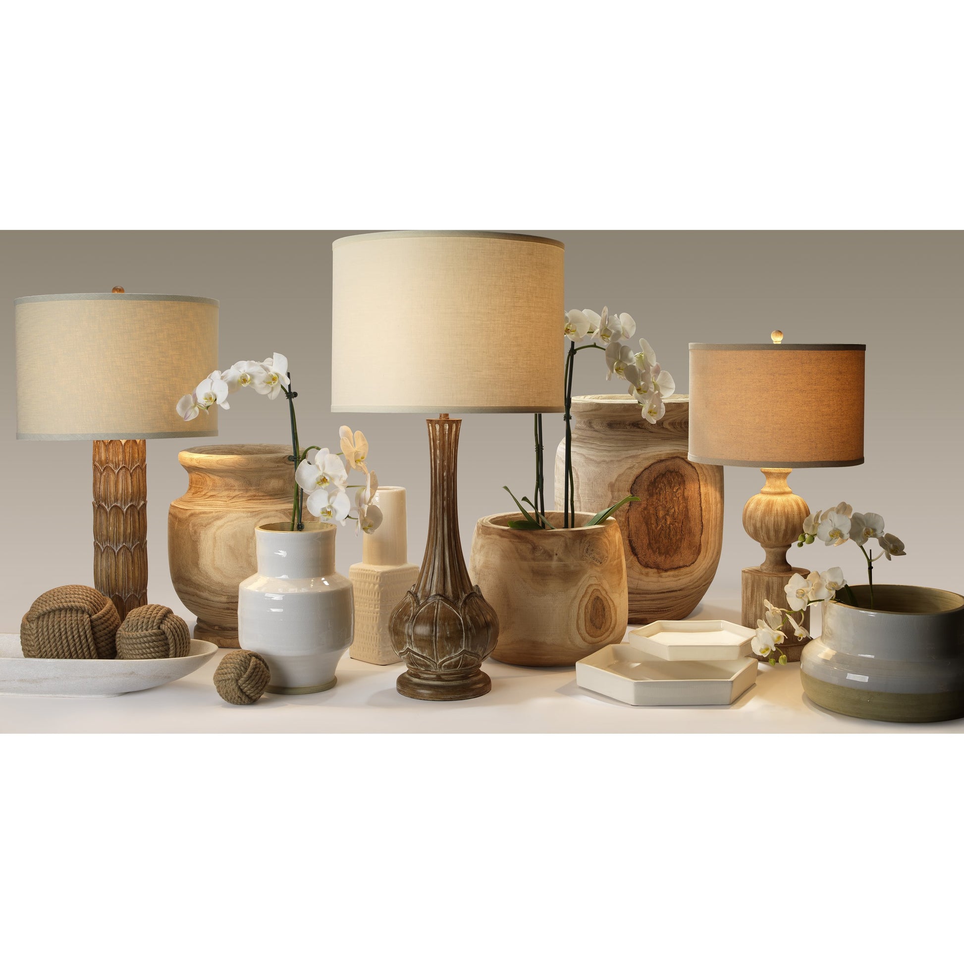 Brea Wooden Vase by Jamie Young in natural. Made from paulownia wood in a eclectic & global style.