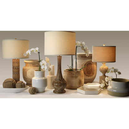 Brea Wooden Vase by Jamie Young in natural. Made from paulownia wood in a eclectic & global style.