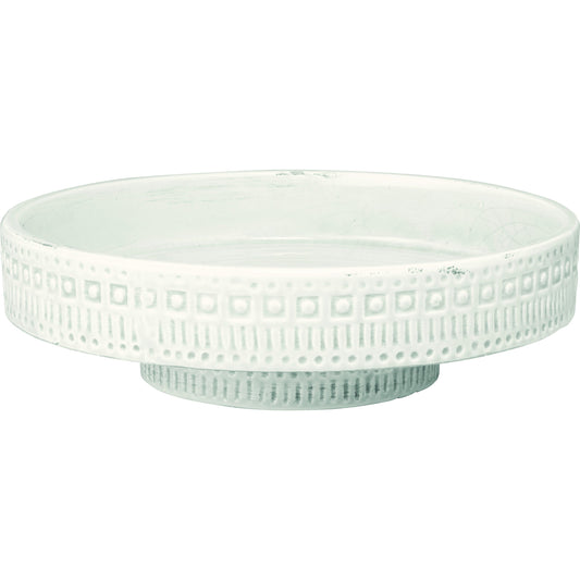 Coco Pedestal by Jamie Young in white. Made from ceramic in a eclectic & global style.