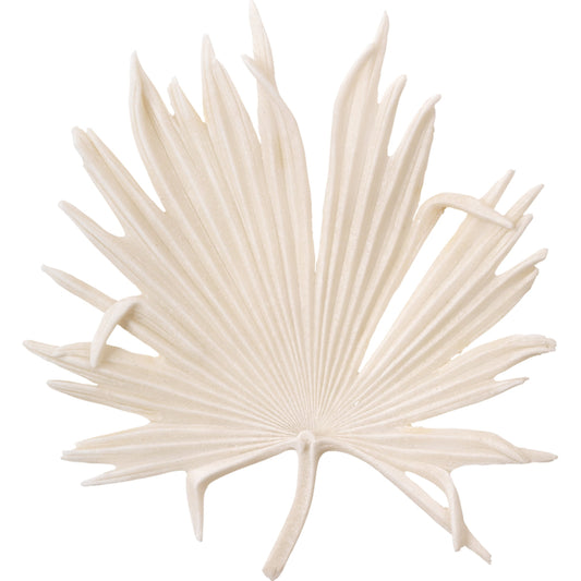 Island Leaf Object by Jamie Young in off white. Made from polyresin in a coastal style.